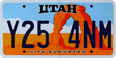 UT license plate Y254NM