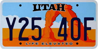 UT license plate Y254OF