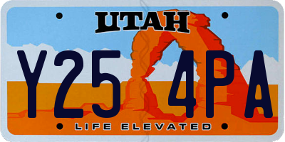 UT license plate Y254PA