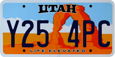 UT license plate Y254PC