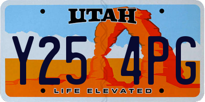 UT license plate Y254PG