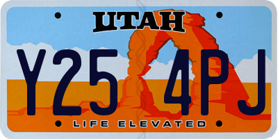 UT license plate Y254PJ