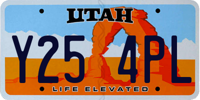 UT license plate Y254PL