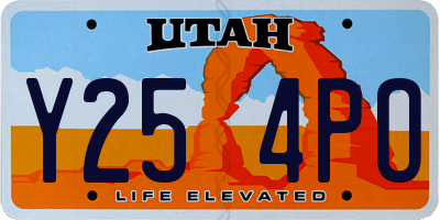 UT license plate Y254PO