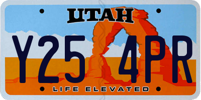 UT license plate Y254PR
