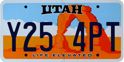 UT license plate Y254PT