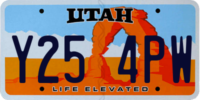 UT license plate Y254PW