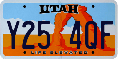 UT license plate Y254QF