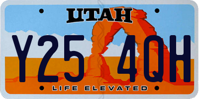 UT license plate Y254QH