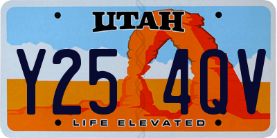 UT license plate Y254QV