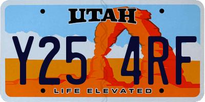 UT license plate Y254RF