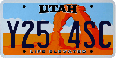 UT license plate Y254SC