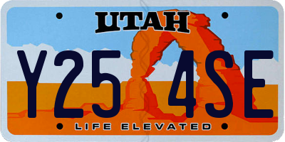 UT license plate Y254SE