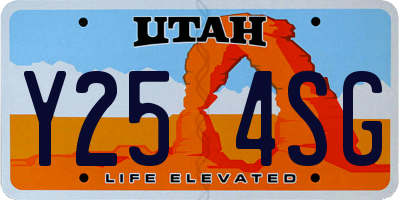 UT license plate Y254SG