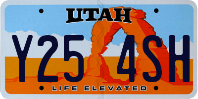 UT license plate Y254SH