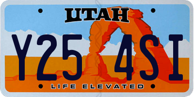 UT license plate Y254SI