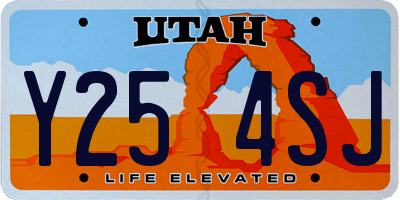 UT license plate Y254SJ