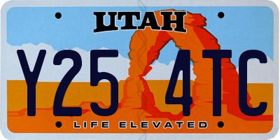 UT license plate Y254TC