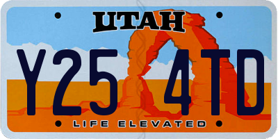 UT license plate Y254TD