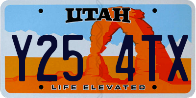 UT license plate Y254TX