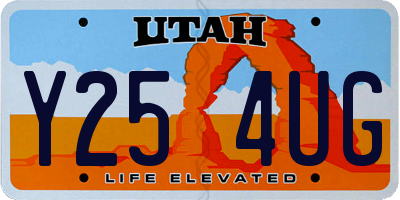 UT license plate Y254UG