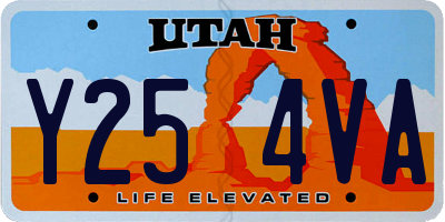 UT license plate Y254VA