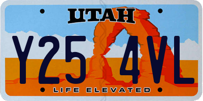 UT license plate Y254VL