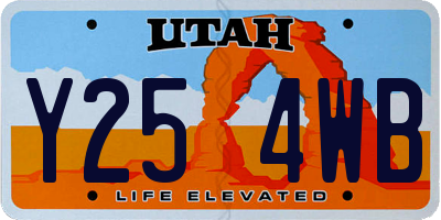 UT license plate Y254WB