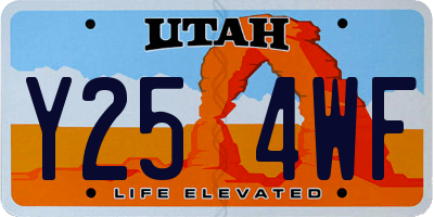 UT license plate Y254WF