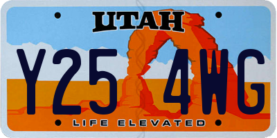 UT license plate Y254WG