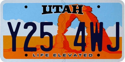 UT license plate Y254WJ