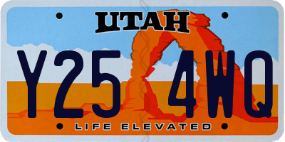 UT license plate Y254WQ