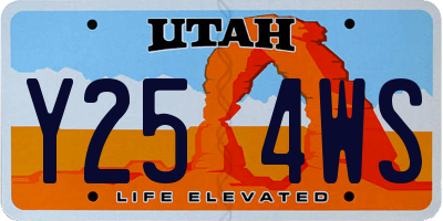 UT license plate Y254WS