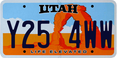 UT license plate Y254WW