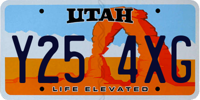 UT license plate Y254XG
