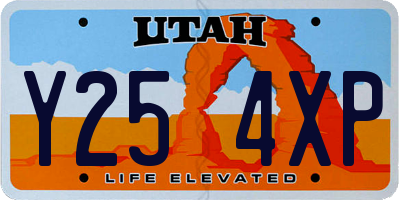 UT license plate Y254XP