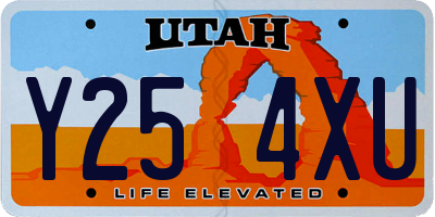 UT license plate Y254XU