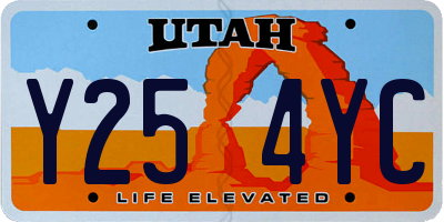 UT license plate Y254YC