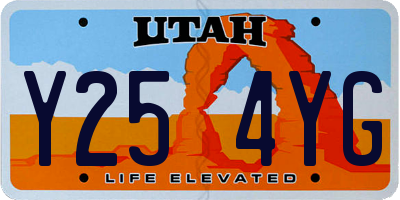 UT license plate Y254YG