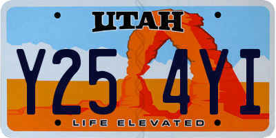 UT license plate Y254YI