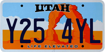 UT license plate Y254YL