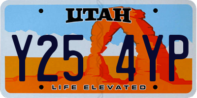UT license plate Y254YP