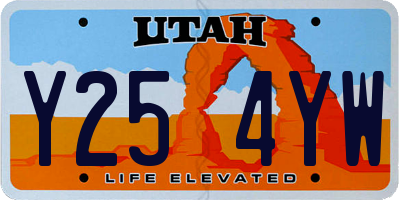 UT license plate Y254YW