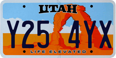 UT license plate Y254YX