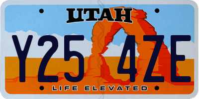 UT license plate Y254ZE