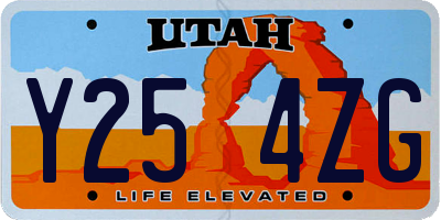 UT license plate Y254ZG