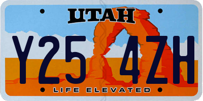 UT license plate Y254ZH