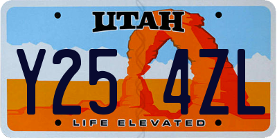 UT license plate Y254ZL