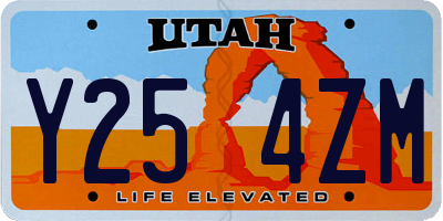 UT license plate Y254ZM