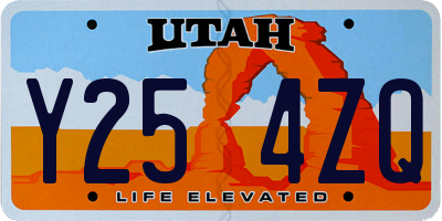 UT license plate Y254ZQ